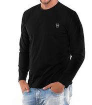 Camiseta Manga Longa Blusa Masculina 100% Algodão Wooks WC15
