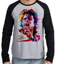 Camiseta Manga Longa blusa Michael Jackson colorido