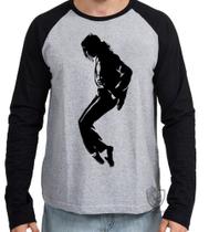 Camiseta Manga Longa blusa Michael Jackson