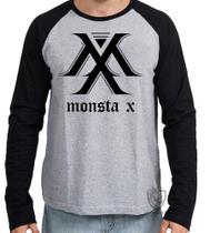 Camiseta Manga Longa blusa monsta x k pop bts