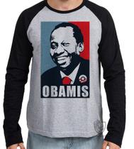 Camiseta Manga Longa blusa Mussum Obamis Camiseta Manga Longa blusa Mussum Obamis