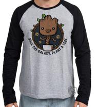 Camiseta Manga Longa blusa Plante Groot Árvore Camiseta Manga Longa blusa Plante Groot Árvore