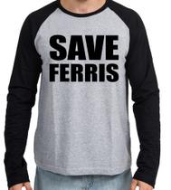 Camiseta Manga Longa blusa Save Ferris Camiseta Manga Longa blusa Save Ferris