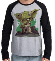 Camiseta Manga Longa blusa Yoda Star Wars Camiseta Manga Longa blusa Yoda Star Wars