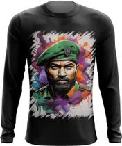 Camiseta Manga Longa Boina Verde Soldado Batalhão 10 Camiseta Manga Longa Boina Verde Soldado Batalhão 10