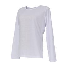 Camiseta Manga Longa Branca Comfort Feminina Adulto Poliéster P