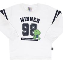 Camiseta Manga Longa Branco - Primeiros Passos - Meia Malha Camiseta Manga Longa Branco - Primeiros Passos - Meia Malha