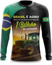 Camiseta Manga Longa Brasil é Agro Top Roça Fazenda - Fabriqueta