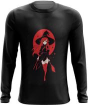 Camiseta Manga Longa Bruxa Halloween Vermelha 6