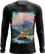 Camiseta Manga Longa Buda Anime Desenho Budismo Buda 3 Camiseta Manga Longa Buda Anime Desenho Budismo Buda 3