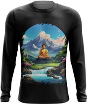 Camiseta Manga Longa Buda Anime Desenho Budismo Buda 6 Camiseta Manga Longa Buda Anime Desenho Budismo Buda 6