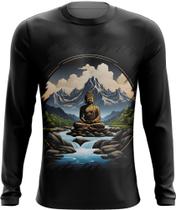 Camiseta Manga Longa Buda Logo Budismo Buda Religião 2 Camiseta Manga Longa Buda Logo Budismo Buda Religião 2