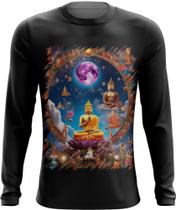 Camiseta Manga Longa Buda Universo Lótus Imortalidade 11