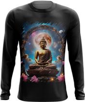 Camiseta Manga Longa Buda Universo Lótus Imortalidade 3