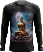 Camiseta Manga Longa Buda Universo Lótus Imortalidade 6 Camiseta Manga Longa Buda Universo Lótus Imortalidade 6