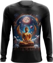 Camiseta Manga Longa Buda Universo Lótus Imortalidade 8 Camiseta Manga Longa Buda Universo Lótus Imortalidade 8
