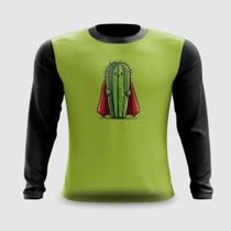 Camiseta Manga Longa Cactus Super-Herói