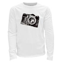 Camiseta manga longa - Câmera Fotográfica