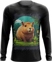 Camiseta Manga Longa Capivara do Bem Animalzinho 12