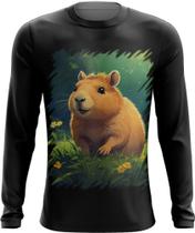 Camiseta Manga Longa Capivara do Bem Animalzinho 17