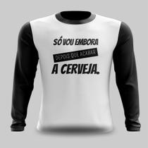 Camiseta Manga Longa Cerveja Carnaval Meme Humor