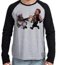 Camiseta Manga Longa Chuck Norris vs Bin Laden Camiseta Manga Longa Chuck Norris vs Bin Laden