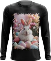 Camiseta Manga Longa Coelhinho da Páscoa Realista Real 7