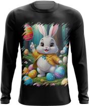 Camiseta Manga Longa Coelhinho da Páscoa Traço Infantil 21