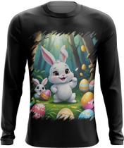 Camiseta Manga Longa Coelhinho da Páscoa Traço Infantil 24 Camiseta Manga Longa Coelhinho da Páscoa Traço Infantil 24