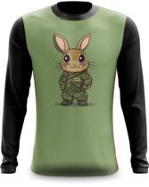 Camiseta Manga Longa Coelhinho Exército Rússia e Ucrânia