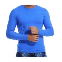 Camiseta manga longa com proteção solar Uv+50 masculino confortável sport