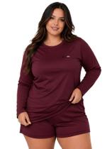 Camiseta Manga Longa Com Proteção UV FPS50 Feminino Plus Size