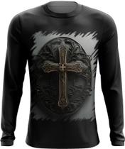 Camiseta Manga Longa da Cruz de Jesus Igreja Fé 3