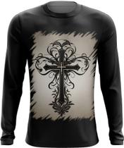 Camiseta Manga Longa da Cruz de Jesus Igreja Fé 6