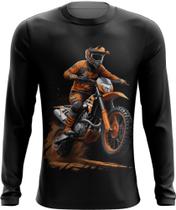 Camiseta Manga Longa de Motocross Moto Adrenalina 1