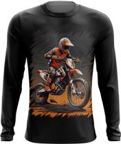 Camiseta Manga Longa de Motocross Moto Adrenalina 10