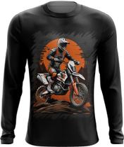 Camiseta Manga Longa de Motocross Moto Adrenalina 14