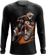 Camiseta Manga Longa de Motocross Moto Adrenalina 15