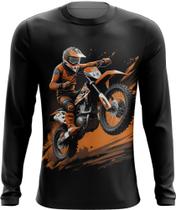 Camiseta Manga Longa de Motocross Moto Adrenalina 16