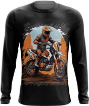 Camiseta Manga Longa de Motocross Moto Adrenalina 3