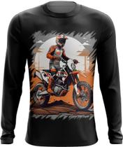 Camiseta Manga Longa de Motocross Moto Adrenalina 5