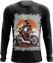 Camiseta Manga Longa de Motocross Moto Adrenalina 9