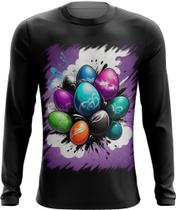 Camiseta Manga Longa de Ovos de Páscoa Artísticos 16