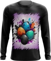 Camiseta Manga Longa de Ovos de Páscoa Artísticos 2