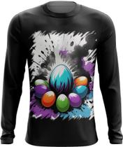 Camiseta Manga Longa de Ovos de Páscoa Artísticos 3