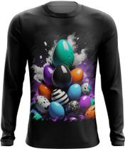 Camiseta Manga Longa de Ovos de Páscoa Artísticos 7