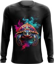 Camiseta Manga Longa de Tartaruga Marinha Neon Style 6