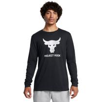 Camiseta Manga Longa de Treino Masculina Under Armour Project Rock Brahma Bull LS