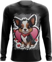 Camiseta Manga Longa Dia dos Namorados Cachorrinho 23