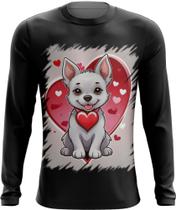 Camiseta Manga Longa Dia dos Namorados Cachorrinho 27 - Kasubeck Store
